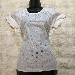 White Eyelet Women's Top